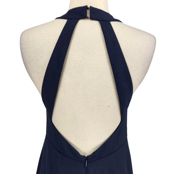 BHLDN Serephina Crepe Halter Maxi Dress – Midnight Navy SZ 6 - Picture 8 of 12